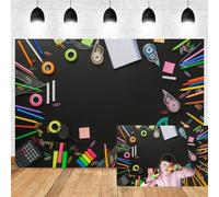 OERJU Back to School Backdrops for Photography Blackboard Photo Backdrop Classroom Chalkboard Class Tools Online Teaching Background Homecoming Students Kids Photo Shoot Studio Props 7x5ft