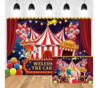 OERJU Circus Carnival Backdrop Welcome to The Carnival Photo Backdrop Big Top Tent Carnival Themed Birthday Baby Shower Newborn Party Decorations Photography Background Portrait Booth Props 6x4ft