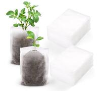 Oerphh 200pcs Non-Woven Seedling Grow Bags, 2.7’’x3.5’’ Biodegradable Fabric Seedling Pots Plants Pouch, Nursery Growing Bags for Vegetable Flowers Flower Fruit Tree Garden (7 * 9cm)