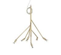Örsjö Belysning Kvist 6 pendant lamp Brushed brass