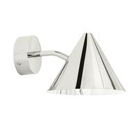 Örsjö Belysning - Tratten Mini Wall Lamp LED, Nickel Plated Brass - Silver