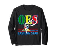 OES Beautiful Sis Order of The Eastern Star Pearl Necklace Long Sleeve T-Shirt