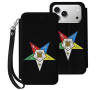 Oes Eastern Star Mobile Phone Front Flip Cases Compatible with iPhone 17/17 Air/17 Pro/17 Pro Max Anti-Scratch Covers