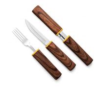 OESENX Travel Cutlery Sets with Cases, Detachable Knife and Fork, 2-Pack