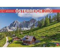 Österreich Globetrotter Kalender 2026 - Von weiter Bergwelt und klaren Seen: Die Alpenrepublik von ihren schönsten Seiten in einem großen ... 2026 im Großformat mit Urlaubsfeeling!