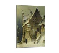 OESYSETCO A Small Town in The Rhine Poster Poster Decorative Painting Canvas Wall Posters And Art Picture Print Modern Family Bedroom Decor Posters 24x36inch(60x90cm)