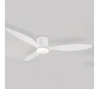 OEUBEQ Modern Simple Fan Light, Indoor Low Profile Ceiling Fan with Lamps, Ceiling Fans with Remote Quiet, Reversible DC Motor for Living Room Lounge White 42in