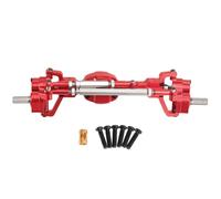Oeudire Aluminum Alloy CNC Anodized Full Metal Front Rear Portal Axle for JJRC 1/10 C8815 Willys MB Retro Jeep Upgrade Accessories(Red Front)