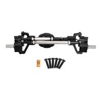 Oeudire Aluminum Alloy CNC Anodized Full Metal Front Rear Portal Axle for JJRC 1/10 C8815 Willys MB Retro Jeep Upgrade Accessories(Black Front)