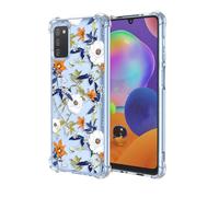OEURVQO for Galaxy A03S Case Samsung A03S SM-A037U Case Clear Floral Flower Pattern Design Soft TPU Cover Shockproof Bumper Anti-Scratch Protective Case for Samsung Galaxy A03S (Colorful Flowers)