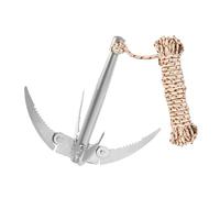 OEUTSCGPB Folding Boats Anchor With Rope Outdoor Grappling Hook Survival Tool Sturdy Durable For Small Boat Canoes Fishing Supplies(A no Rope)