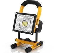 OEUUDD Aluminium Work Light, 4000LM 3 Brightness Modes LED Work Lights, IPX5 Waterproof Flood Lights, 6000K Daylight Portable Work Lights with Stand Perfect for Workshop, Construction Site, Job Site