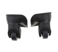OEUVREBY 1 Pair Universal Swivel Luggage Suitcase Wheel Replacement Caster Small Size Black