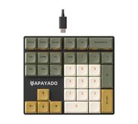 OEUVREBY 33 Keys Wired Numeric Keypad Mini Easy to Use for Cashier Financial Business A Red axis 120x138 mm