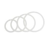 OEUVREBY 4x Dampening Drum Mute Rings Instrument Accessory Practical Snare Drum Rings Style A White