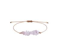 OEUVREBY Bracelet Bohemian Style Crystals Crushed Stone Bangle Adjustable Gift Present Fashionable Chain Wristband Jewelry Rose Rose Quartz