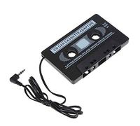 OEUVREBY Car Cassettes Tape Mini Plastic Audio Aux Stereo Adapter 3.5 mm Auxillary Cable Converter MP3 CD Player Smartphone Music Supplies Black