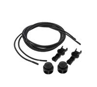 OEUVREBY Elastic No Tie Shoelaces Sneakers Shoe String for Kids Adults Black