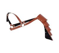 OEUVREBY Gothic Steampunk Shoulder Armors Party Pauldrons Armour Halloween Shrug Belt browm