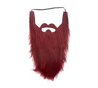 OEUVREBY Long Beard Costume Adult Kids Dwarf Gnome Beard for Festive Party Supplies Red 40 x 21 cm