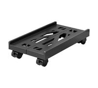 OEUVREBY Mobile Computer Tower Stand Adjustable Lockable Portable PC Stand for Gamers black