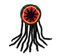 OEUVREBY Reggae Dreadlocks Jamaican Knitted Beanies Wig Braid Cap Rasta Hair Hat