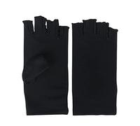 OEUVREBY UV Curing Lamp Gloves Radiation Nail Dryer Protection Tool Salon Black 16x8 cm