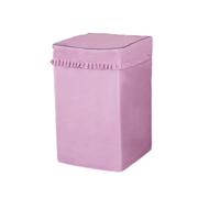 OEUVREBY Washing Machine Cover Laundry Dryer Automatic Washer Sunscreen Waterproof Dust Proof Protector Hotel Dorm Accessories Pink XL
