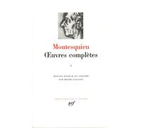 Oeuvres completes 1: Tome 1, Discours et mémoire ; Oeuvres académiques ; Oeuvres littéraires ; Portraits politiques ; Voyages ; Mes pensées