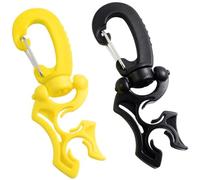 Oewnvmd 2 Packs Scuba Hose Clip Scuba Diving Hose Holder Clip, Double BCD Dive Hose Holder with Snap Hook Buckle