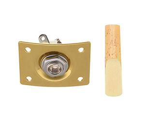 Oewwthy 1x Square Style Jack Plate Guitar Jack 1/4 Output Input Jack Socket & 10Pcs/ Box Alto Saxophone Reeds