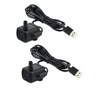 Oewwthy 2X Ultra-Quiet Mini Brushless Usb Water Pump 5V 70Cm Submersible Fountain Aquarium Circulating
