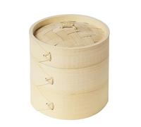 Oewwthy Bamboo Wood Steamer Outdoor Camping Bowl Cup Steamer for Home Kitchen for Picnic Size M
