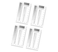 Oewwthy Flaw Detection Scale Cards 4PCS with Tear Coating for Industrial Component Inspection Use Stain Cracks Comparison Scale