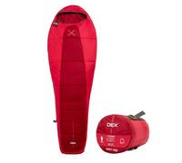 OEX Drift 700 Sleeping Bag for Adults, Teens, Kids, 1 Person, 1-2 Season, Spring & Summer, Lightweight, Warm, Indoor & Outdoor Use, Camping, Hiking, Backpacking, Travelling, Compression Bag, Red