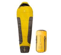 OEX Fathom EV 300 Sleeping Bag for Adults, Teens, Kids, 1 Person, 3 Season, Lightweight, Mummy, Warm, Indoor & Outdoor Use, Camping, Hiking, Backpacking, Travelling, Compression Bag, Yellow