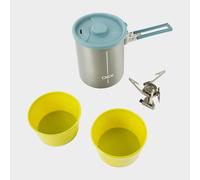 OEX Kuju 2 Compact Stove and 1L Pot, Hard-Anodized Aluminium and Stainless Steel, All-in-One Cooking Set, 350g, for Camping