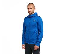 OEX Men’s Basalt Alpine Full-Zip Fleece with Hood and 3 Zipped Pockets, Active Fit & Lightweight Midlayer Jacket (UK, Alpha, L, Regular, Regular, Blue)