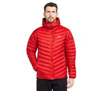 OEX Men’s Kintra Down Jacket with Wired Peak Adjustable Hood & Athletic Fit, Water-repellent, Lightweight & Packable (UK, Alpha, XXL, Regular, Regular, Red)