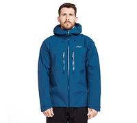 OEX Men’s Tirran Waterproof Jacket with Wired Peak Adjustable Hood & Athletic Fit, Breathable, Durable Ripstop, Technical Raincoat (UK, Alpha, M, Regular, Regular, Blue)