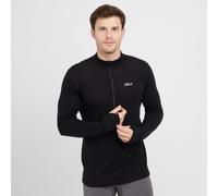 Oex Men's Kelso Merino Long Sleeve Zip Baselayer - Black, Black