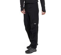 OEX Men's Lochside Overtrousers with Articulated Knees & Zipped Leg Openings, Waterproof, Breathable, Lightweight & Packable Pants (UK, Waist, 30, Regular, Regular, Black)