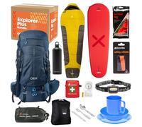 OEX The Explorer Plus Bundle from GO Outdoors, 15 Products included, Vallo 70L Rucksack, Fathom EV 300 Sleeping Bag Traverse 2.5 Self-Inflating Mat, Ideal for Camping, Backpacking & Expeditions
