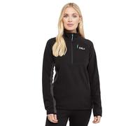OEX Women's Ardmore Half Zip Fleece, Recycled Microfleece, Active Fit, Lightweight Hiking Layer with YKK Zips (UK, Numeric, 18, Regular, Regular, Black)