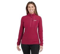 OEX Women's Ardmore Half Zip Fleece, Recycled Microfleece, Active Fit, Lightweight Hiking Layer with YKK Zips, Chest Pocket, Elasticated Cuffs (UK, Numeric, 16, Regular, Regular, Pink)