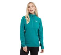 OEX Women's Ardmore Half Zip Fleece, Recycled Microfleece, Active Fit, Lightweight Hiking Layer with YKK Zips, Chest Pocket, Elasticated Cuffs (UK, Numeric, 18, Regular, Regular, Teal)