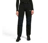 OEX Women's Strata Softshell Trousers with 4-Way Stretch Fabric, Adjustable Ankles & 3 Zipped Pockets, Water-Repellent & Durable Pants (UK, Numeric, 10, Regular, Regular, Black)