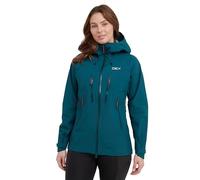 OEX Women's Tirran Waterproof Jacket with Fully Adjustable Mountain Hood, 3-Layer Ripstop, Athletic Fit, Ideal for Hiking & Scrambling, 20,000mm HH (UK, Numeric, 16, Regular, Regular, Blue)