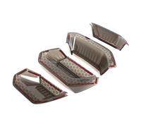 OEXRIG Interior Trim For Chevy For Corvette C7 2014-2019 ABS Blackened Car Rear Tail Light Rear Fog Lamps Blackout Cover Trim Sticker Car Interior Accessories(Style A-1)