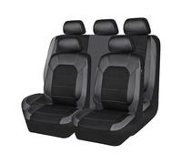 OEXRIGRU Car Interior For Skoda For Superb 3 Leather Car Seat Cover For Full Set Interior Accessories 1 Set(Black Gray)